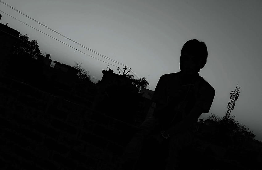 allein, schwarz-weiß, Junge, dunkel, traurig, Turm - Cool , Alone Boy HD-Hintergrundbild
