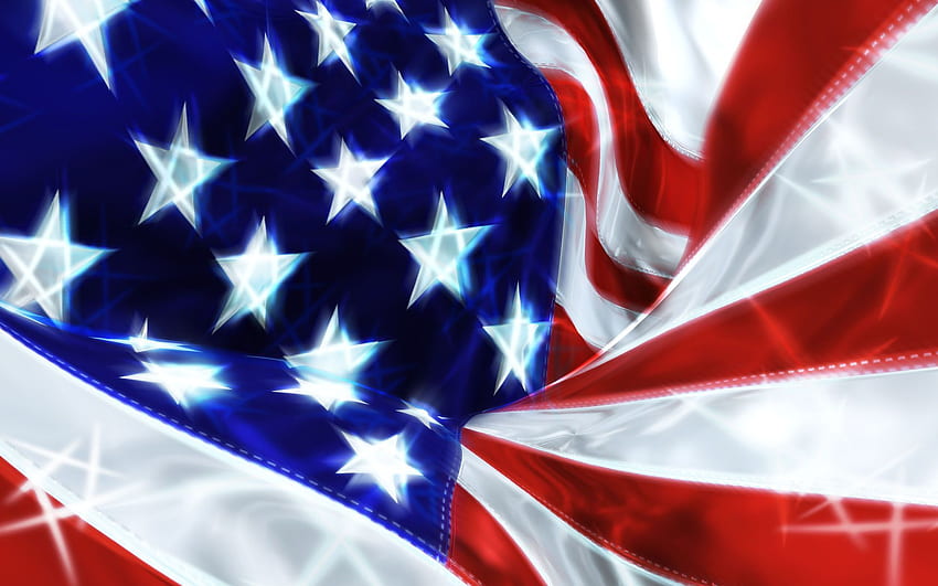 Съединени американски щати: Ден на независимостта. Флаг на САЩ, американски флаг, флаг HD тапет
