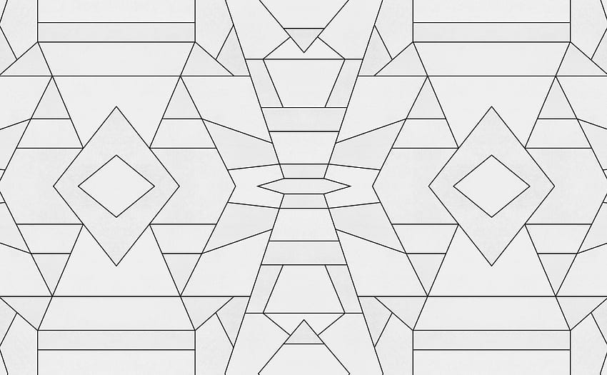 Art Deco Geometric Shapes for Walls, Geometric Black and White HD wallpaper