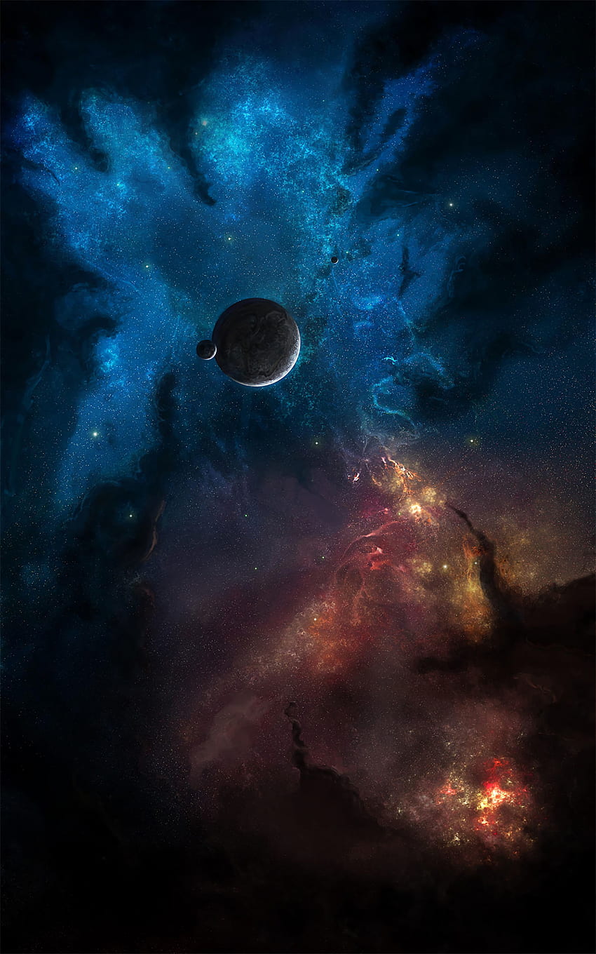 Universum, Sternenhimmel, Nebel, Galaxie, Planet HD-Handy-Hintergrundbild