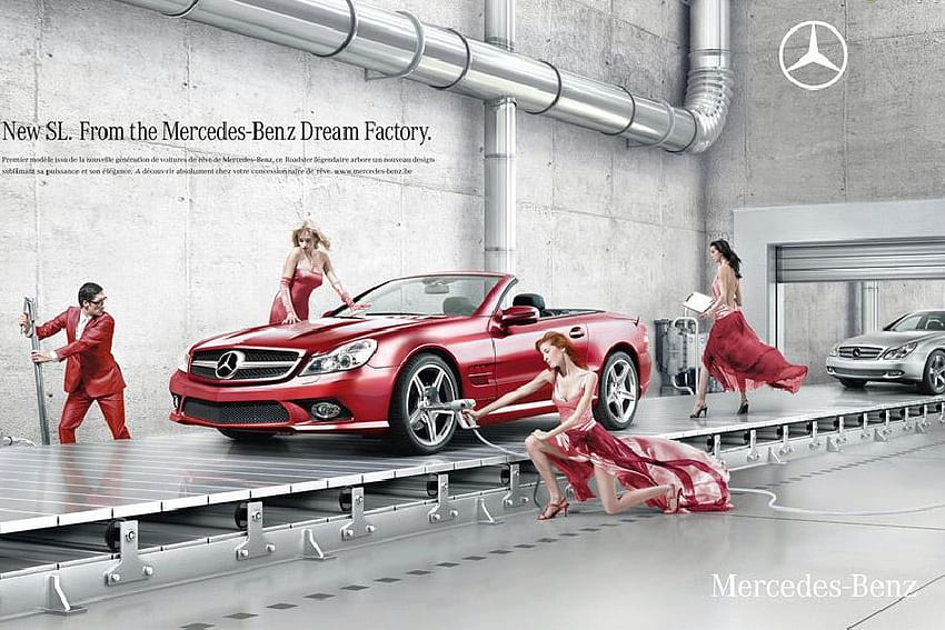 Mercedes Advertisement, cool, , advertisement, mercedes HD wallpaper