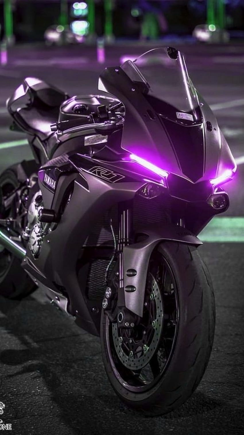 จักรยาน R15 สีม่วง ไฟ LED วอลล์เปเปอร์โทรศัพท์ HD