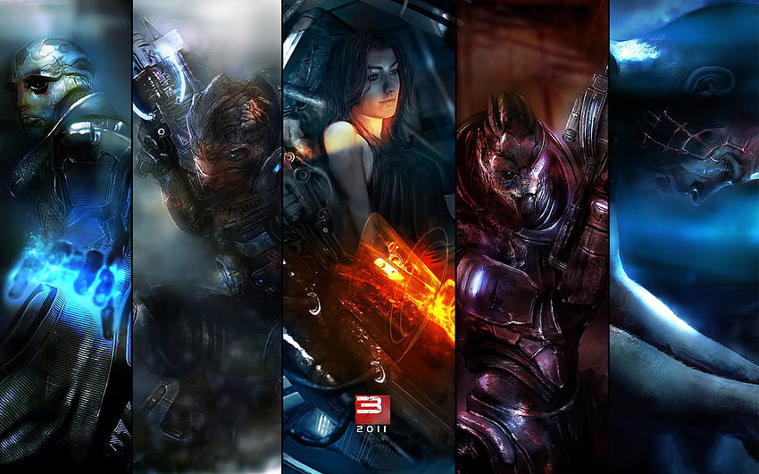 Mass Effect 3、ファンアート、ビデオゲーム、シェパード 高画質の壁紙