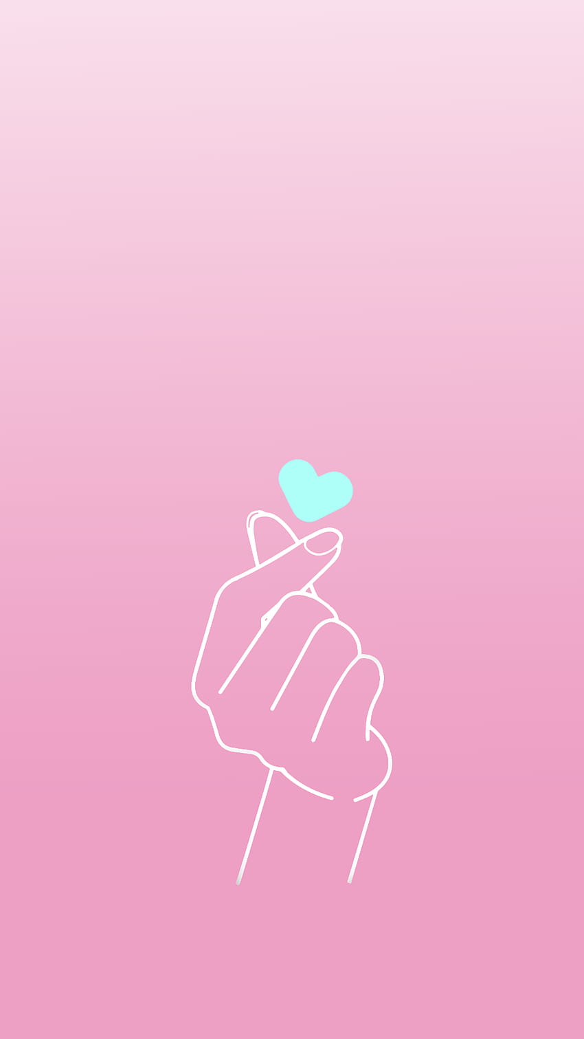 Finger Heart Azul by Gocase. Pink iphone, Aesthetic iphone , Heart, BTS Finger Heart HD phone wallpaper