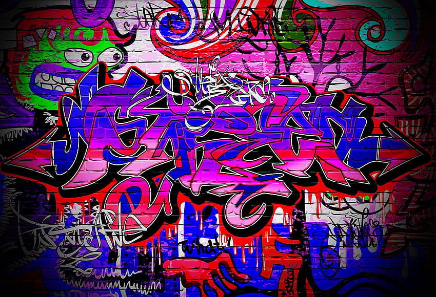 graffiti per pareti, arte psichedelica, arte, arte moderna, arti visive, graffiti, Graffiti anni '90 Sfondo HD