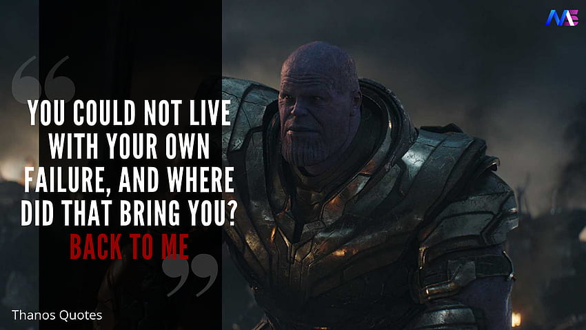 Meilleures citations de Thanos de Avengers Infinity War, Endgame & Marvel Fond d'écran HD