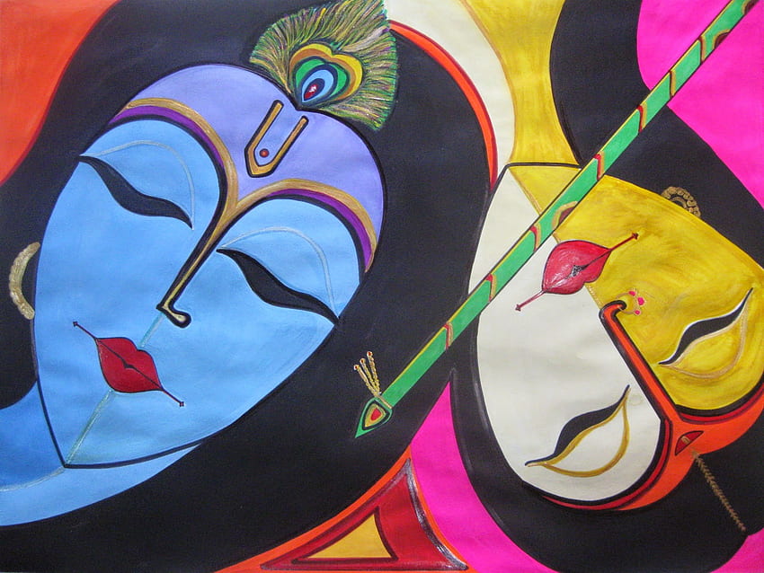 Lord Krishna Paintings, Radha Krishna Art HD wallpaper