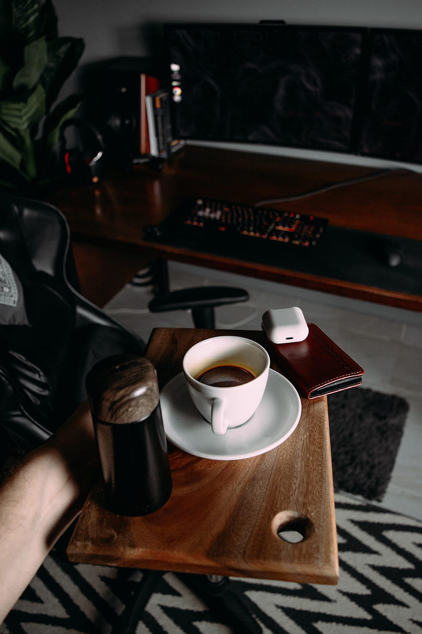 커피, 기타, 기타, 컵, 테이블, 보온병, 머그잔, 직장 HD 전화 배경 화면