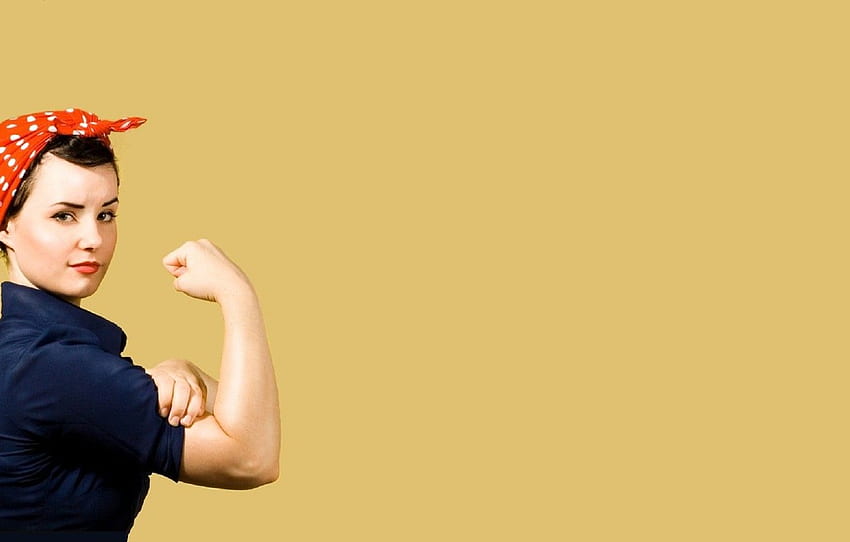 girl, poster, gesture, Cleansize Rosie, rosie the riveter, We can do it! for , section стиль HD wallpaper