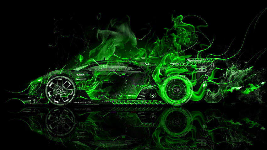 Fire Car, Cool Neon Cars HD wallpaper