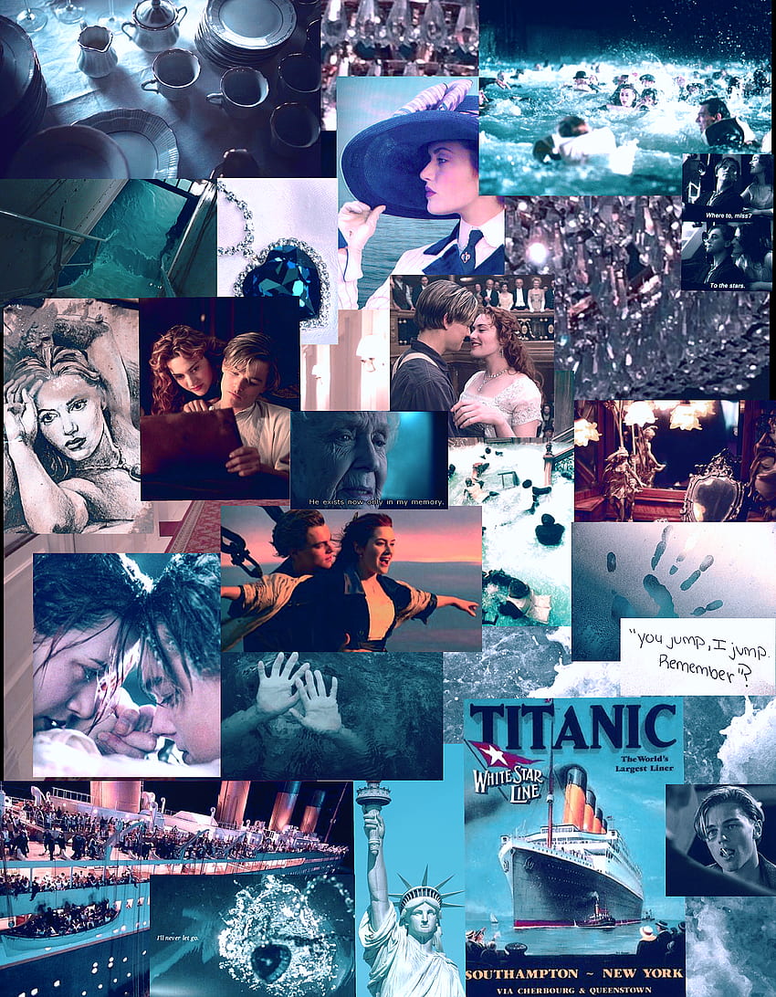 Titánico. Póster de la película Titanic, collage de películas, película Titanic, collage de historia fondo de pantalla del teléfono