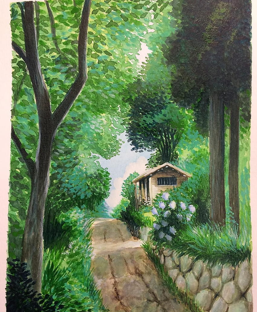 Watercolor study of a studio ghibli background not sure which movie. I did this a couple weeks ago and fo. Studio ghibli background, Studio ghibli art, Ghibli art HD phone wallpaper