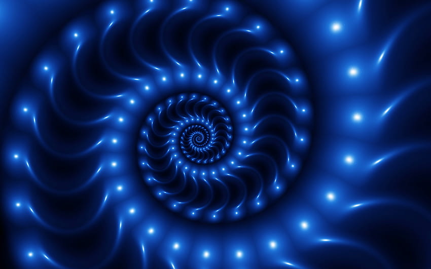 creativo blu, vortice, vortice blu, vortice azzurro, spirale, vortice neon blu Sfondo HD