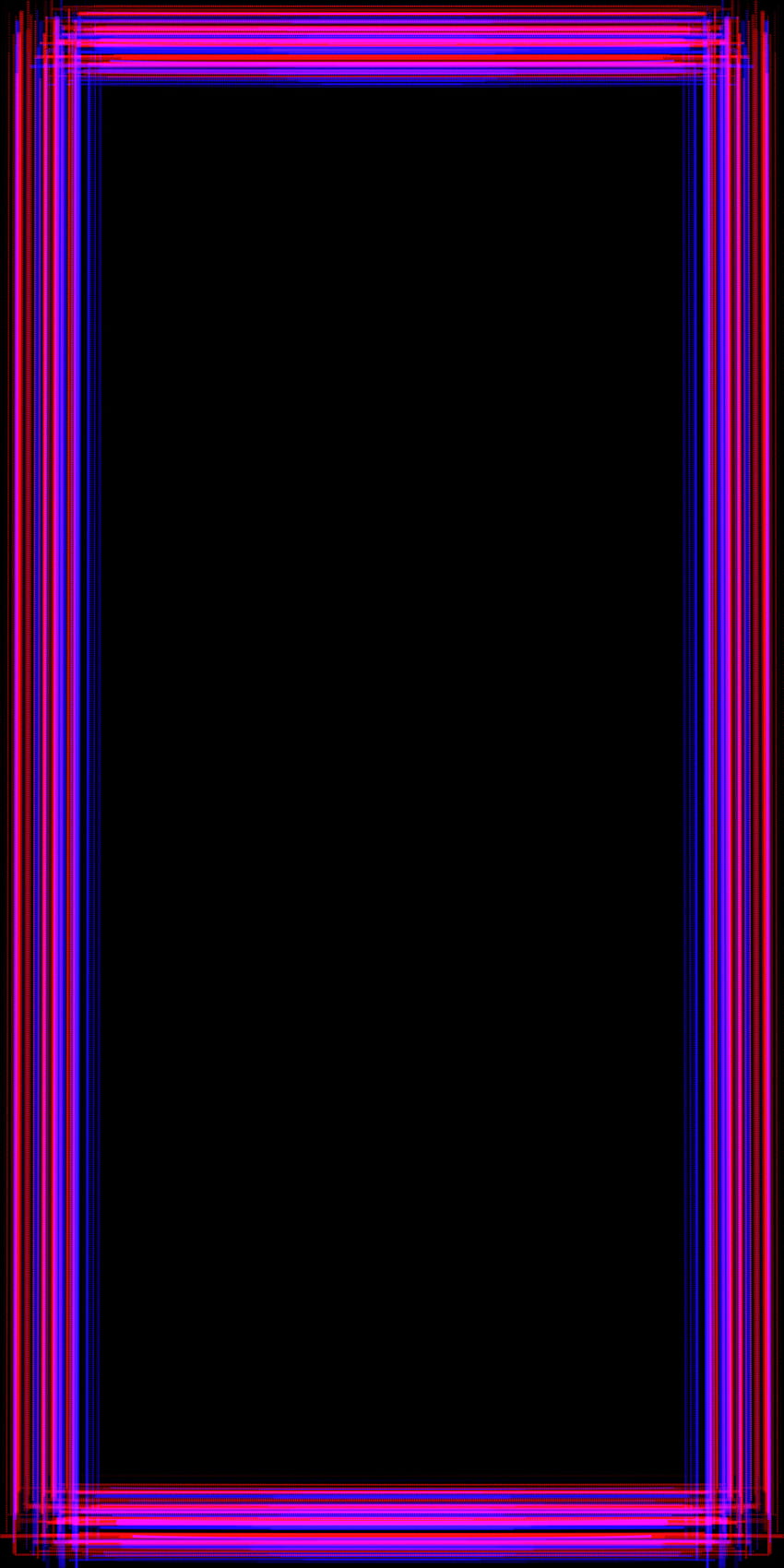 Ein weiterer Neonrahmen, Rand, fantastisch, minimal, primäre_Farben, cool, schwarz, blau_und_rot, einfach, lustig HD-Handy-Hintergrundbild