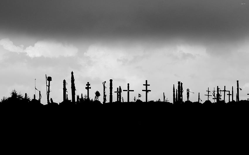 Spooky Graveyard, Gothic Cemetery HD wallpaper