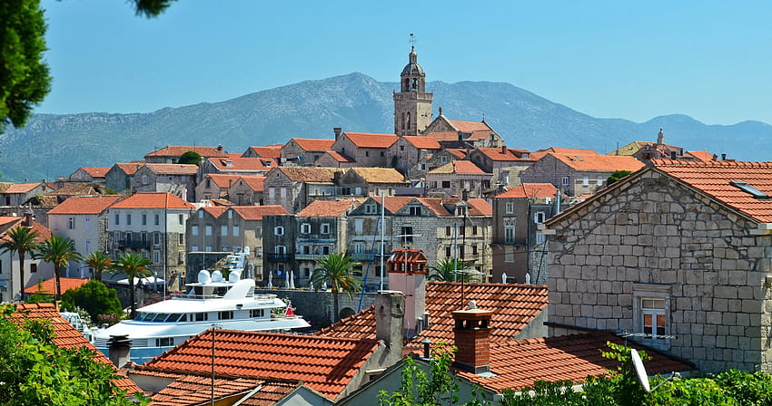 クロアチア旧市街ウルトラ。 世界、クロアチア、旧市街 高画質の壁紙