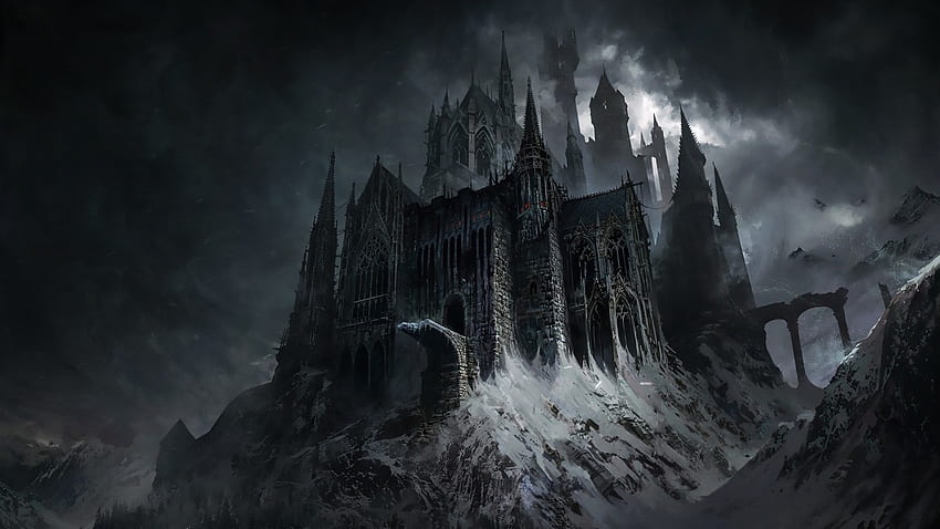 Castillo gótico oscuro fondo de pantalla