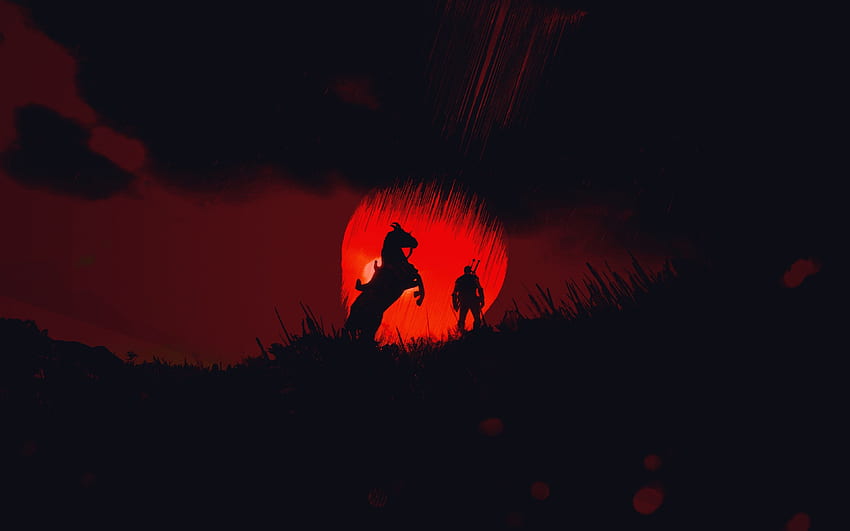 The Witcher 3 Wild Hunt Minimalistische Auflösung, Spiele, und Hintergrund HD-Hintergrundbild