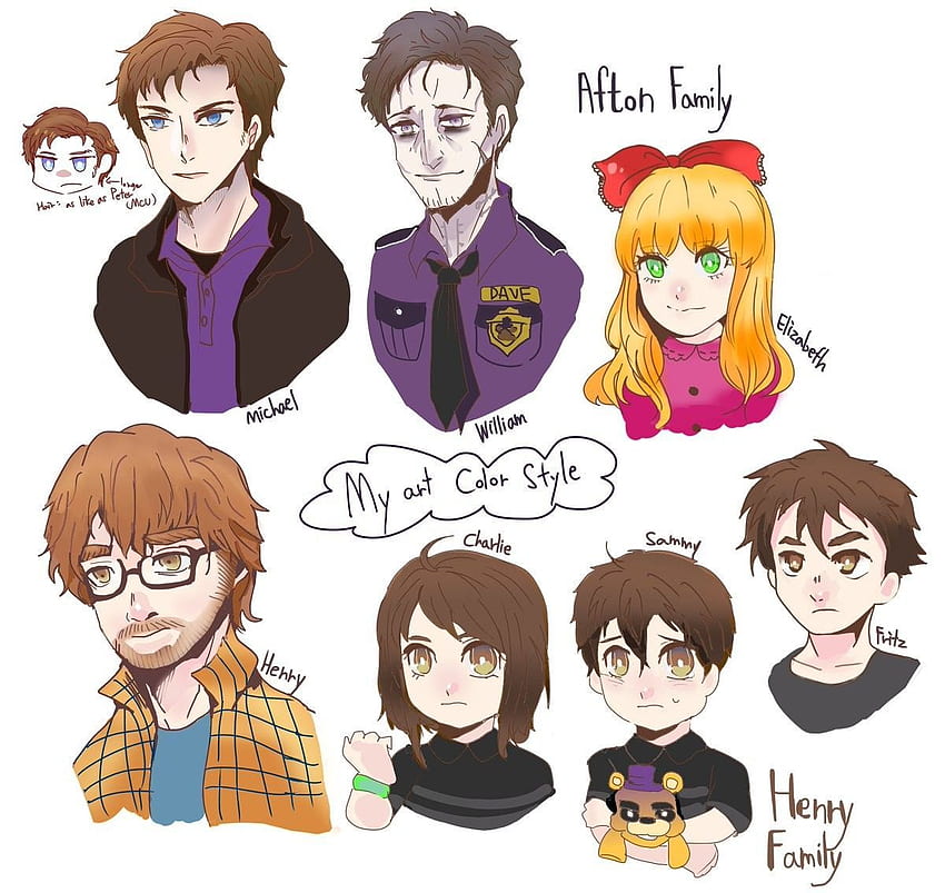 Afton family & Henry family in 2020. Anime fnaf, Fnaf drawings, Fnaf comics HD wallpaper