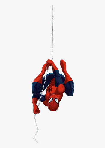 Spider-Man | Hanging Upside-Down From Web Panel Wall Art | Zazzle