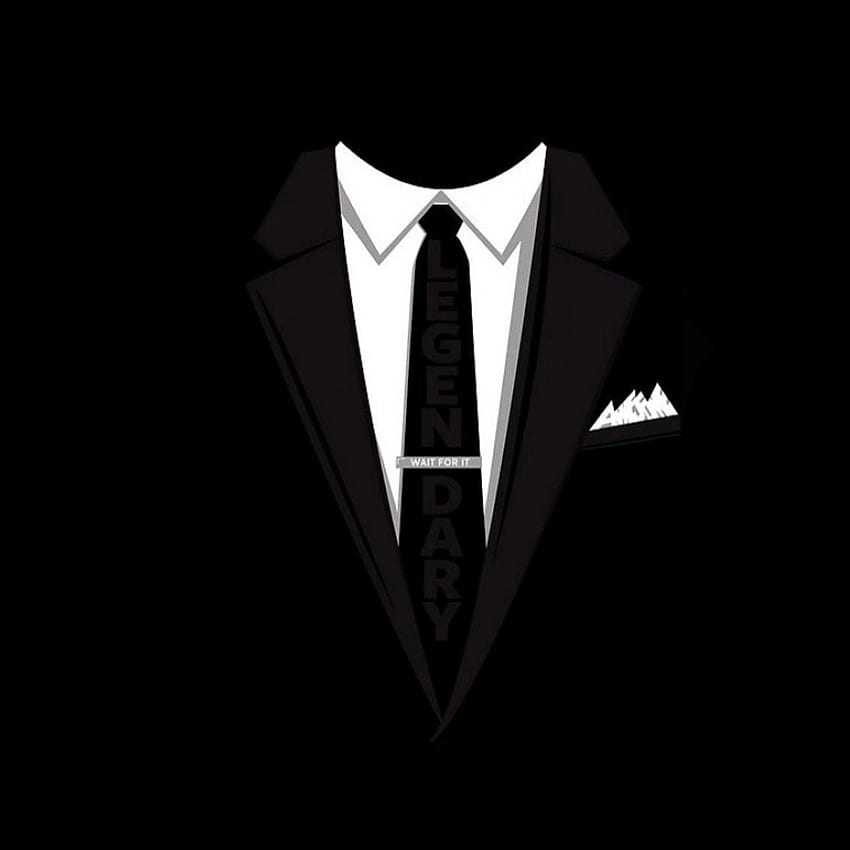 スーツとネクタイ、黒のスーツとネクタイ HD電話の壁紙