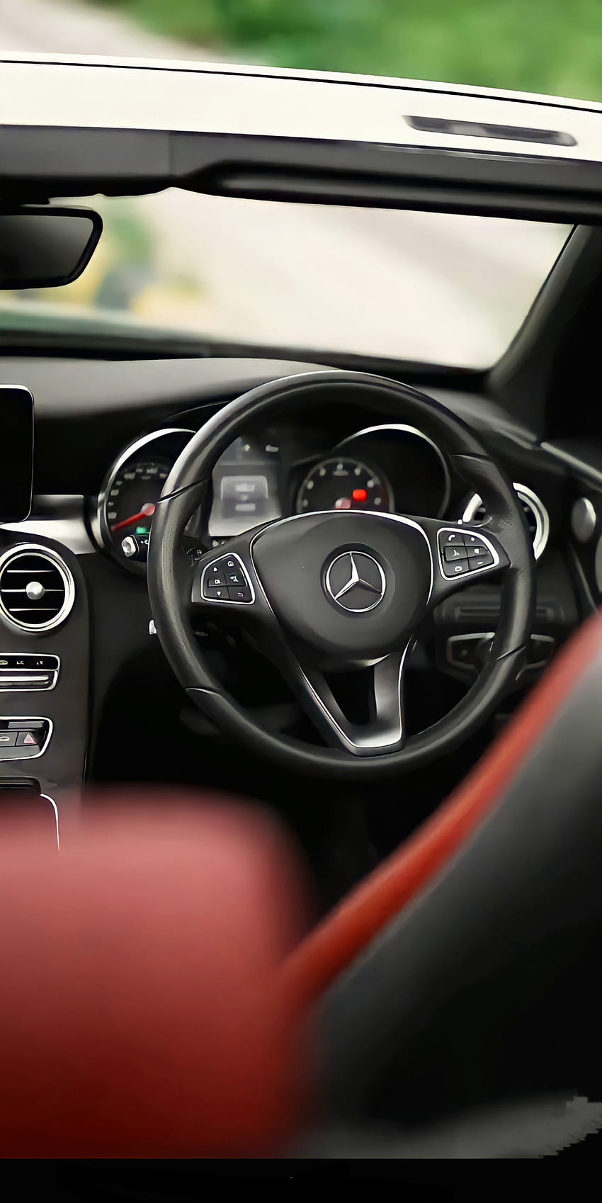 Mercedes, medidor, velocímetro, interior Papel de parede de celular HD