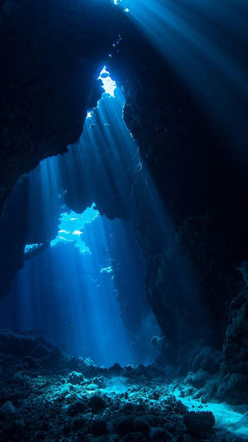 Unterwasser iphone. Unterwasserwelt, Unterwasserhöhle HD-Handy-Hintergrundbild
