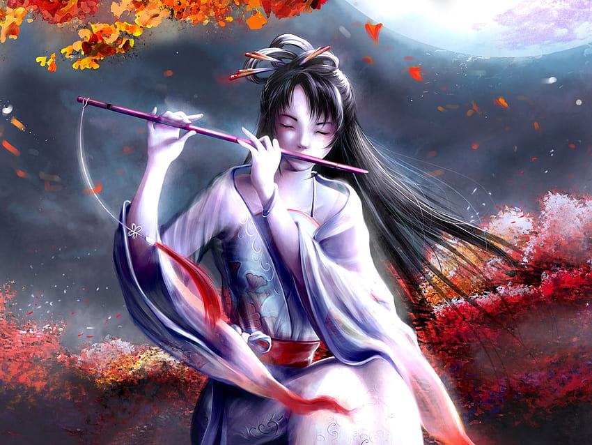 Japonka - Piękna Japońska Dziewczyna Anime - , Japonka Art Tapeta HD