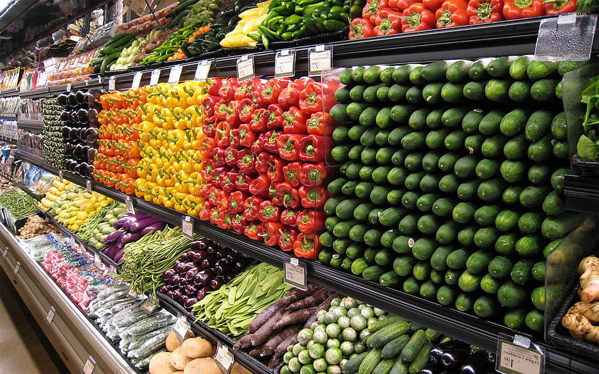 Supermercado, Compras de comestibles fondo de pantalla