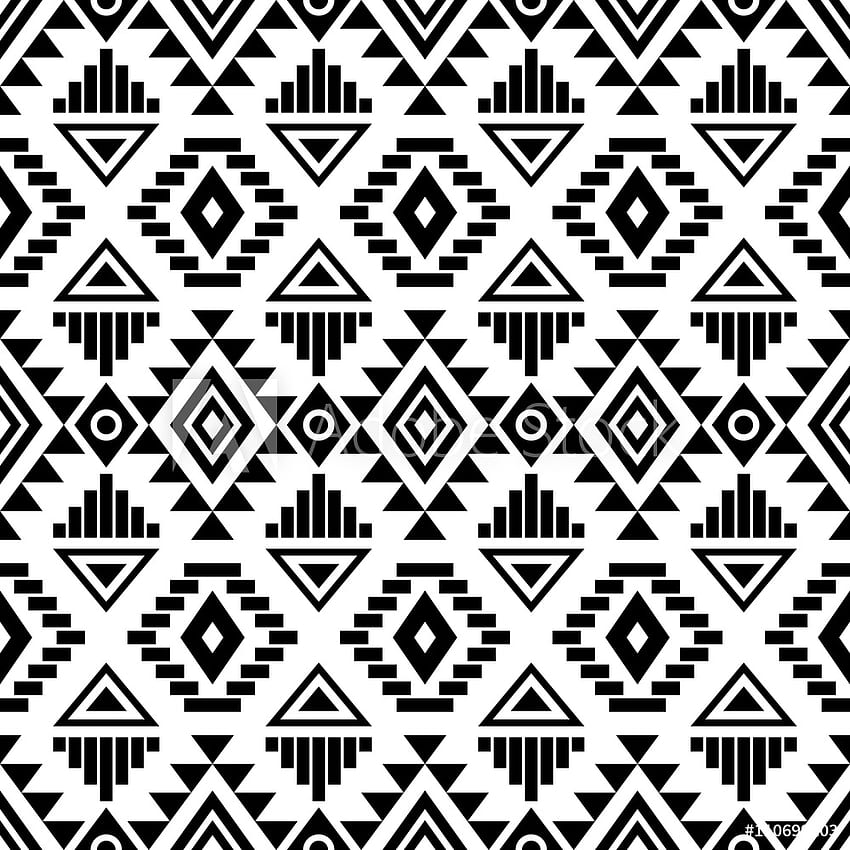 Fotografie, Obraz Seamless aztec pattern. Posters.cz in 2020. Tapety, Bubliny, Ilustrace, Black Aztec HD phone wallpaper