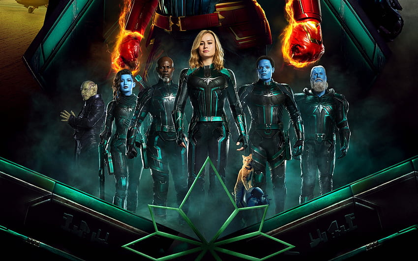 Captain Marvel, Kree team, Carol Danvers, Brie Larson, Djimon Hounsou, Movies / Editor's Picks,. for iPhone, Android, Mobile and HD wallpaper