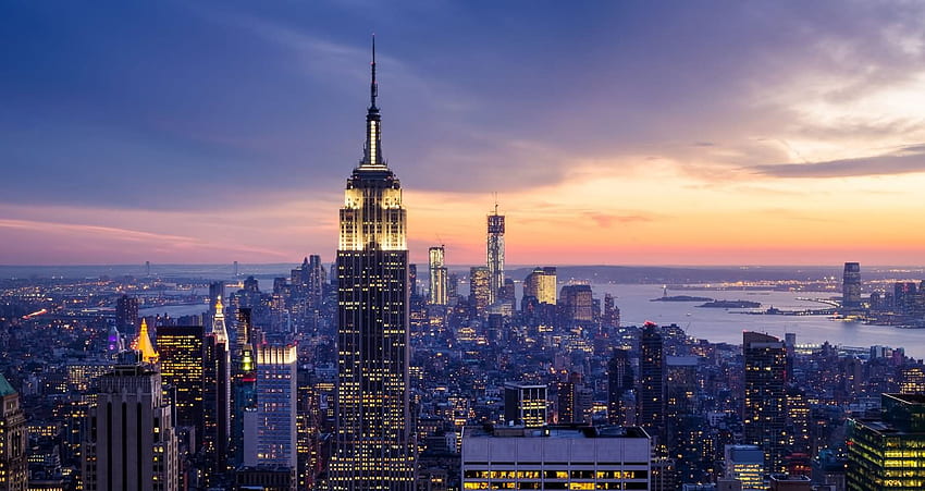 Empire State Building and Background HD wallpaper