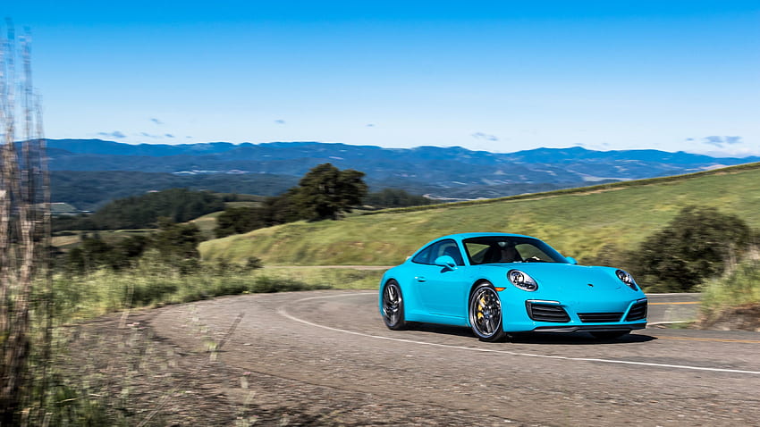 Porsche 911 Carrera 4S Coupe สีน้ำเงิน รถยนต์และจักรยานยนต์ วอลล์เปเปอร์ HD