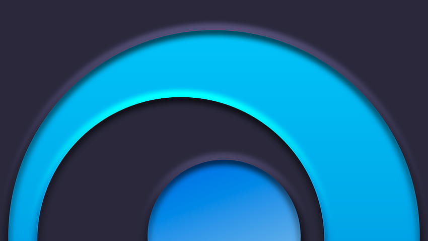 Кръгове, синьо-сиви кръгове, абстрактно HD тапет