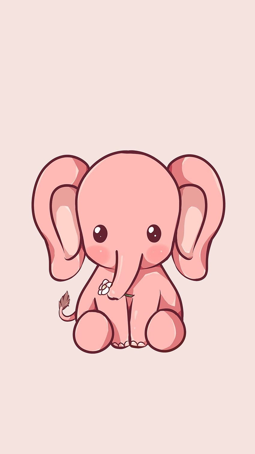 Cute Elephant iPhone, Pastel Elephant HD phone wallpaper