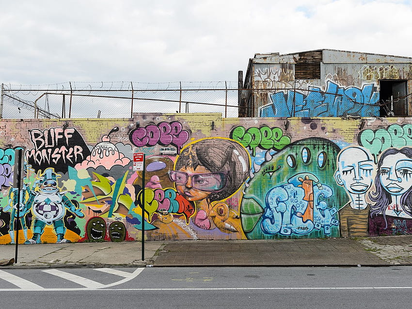 Les meilleurs graffitis de New York à voir, des peintures murales d'art de rue aux étiquettes à bulles, New York Graffiti Fond d'écran HD
