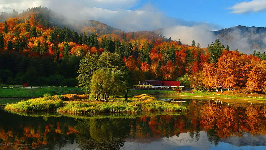 Mountain Landscape Autumn, Autumn Mountains Landscape HD wallpaper | Pxfuel