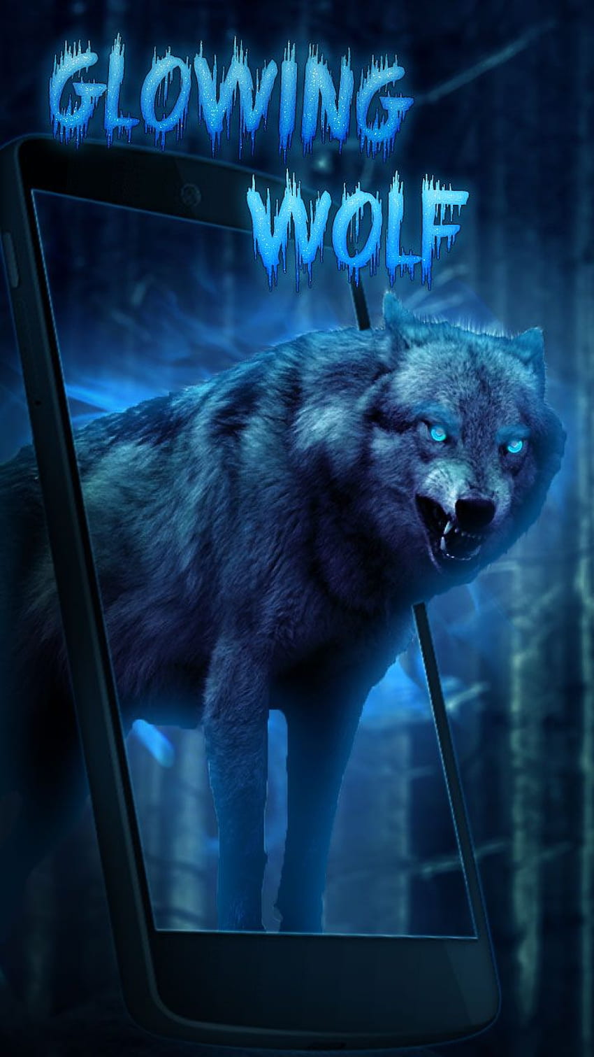 Glow wolf Live, Wolf Red Eyes Tapeta na telefon HD