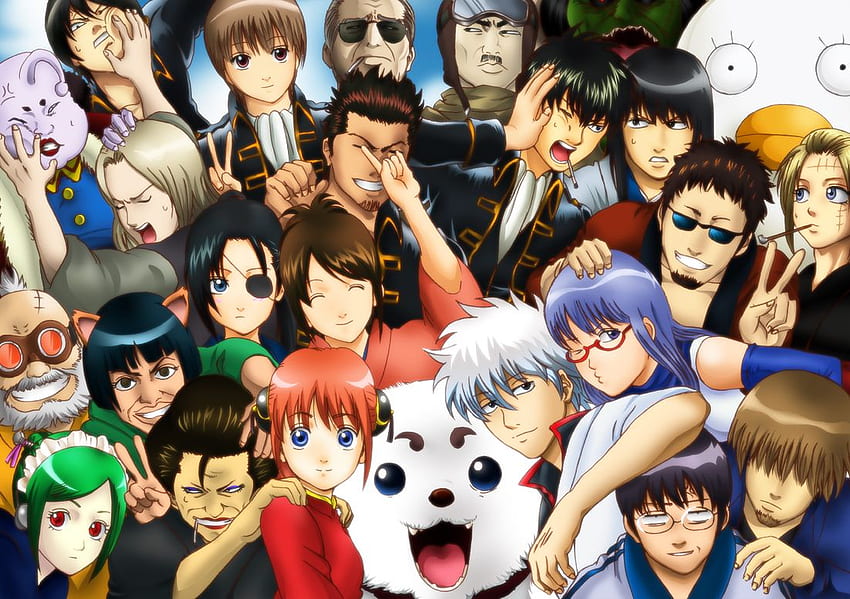 Personnages de Gintama - et arrière-plan, Gintama Chibi Fond d'écran HD