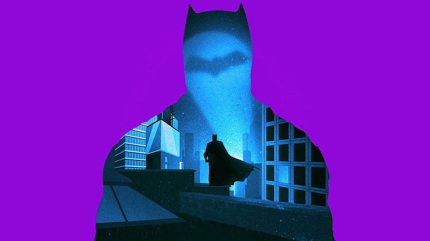 Justice League Batman Artwork Laptop voll, Hintergrund und lila Batman HD-Hintergrundbild