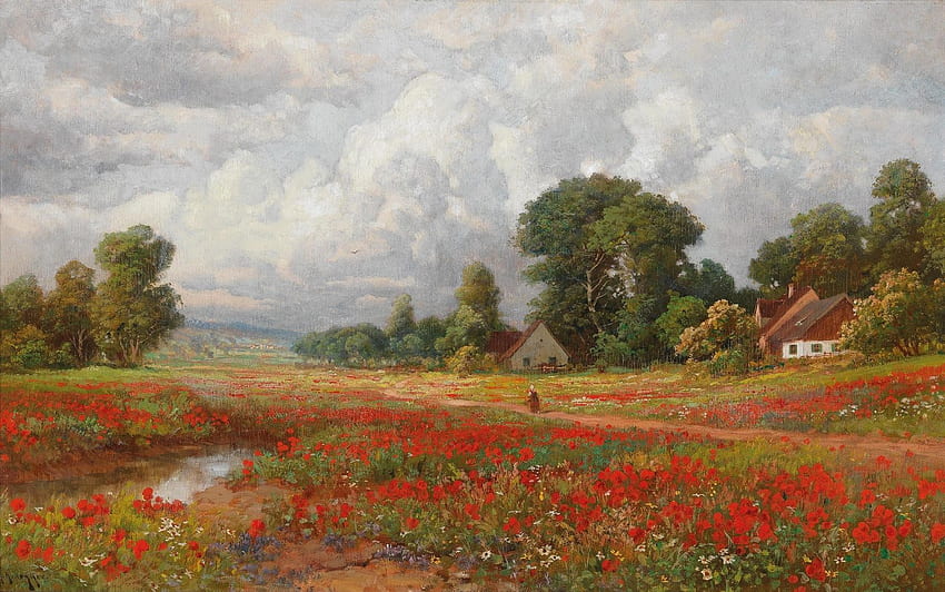 Alois Arnegger. Romantic landscape painter. Oil painting landscape, Oil painting abstract, Landscape canvas, Romanticism Art HD wallpaper