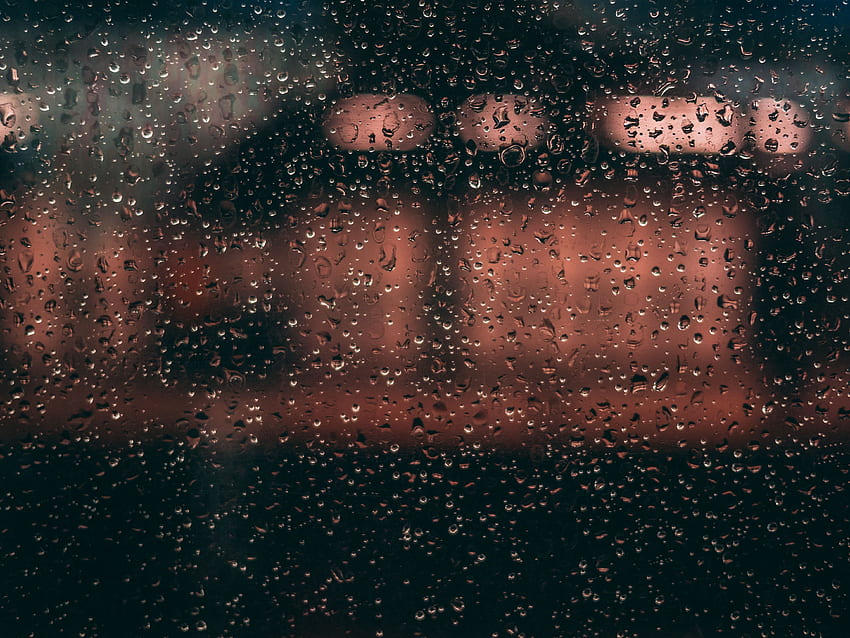 Rain, Drops, Macro, Moisture, Glass HD wallpaper
