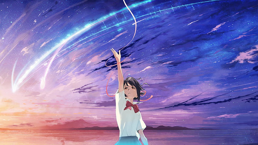 Вашето име - Makoto Shinkai , Вашето име PC HD тапет