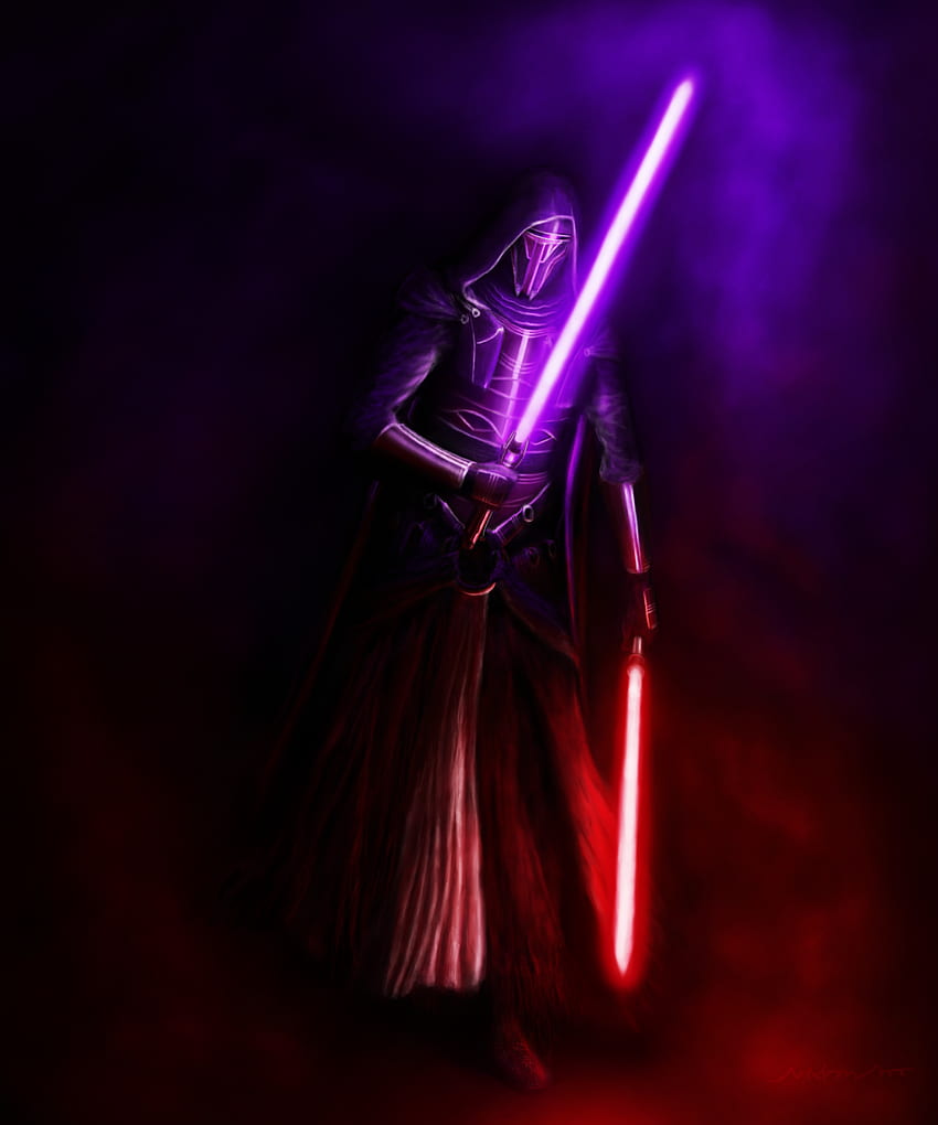 Midjourney prompt darth revan from star wars holding a  PromptHero