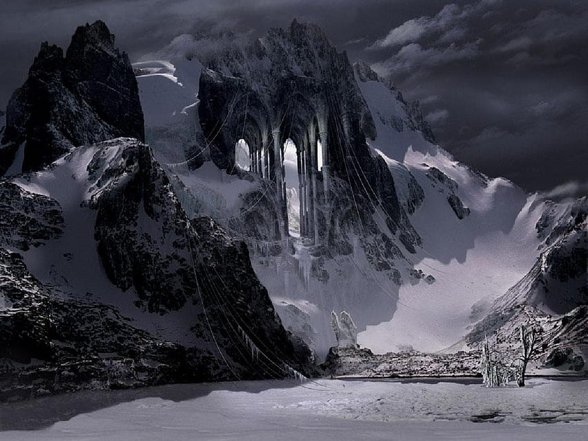 Landscape, Winter, Fantasy HD wallpaper