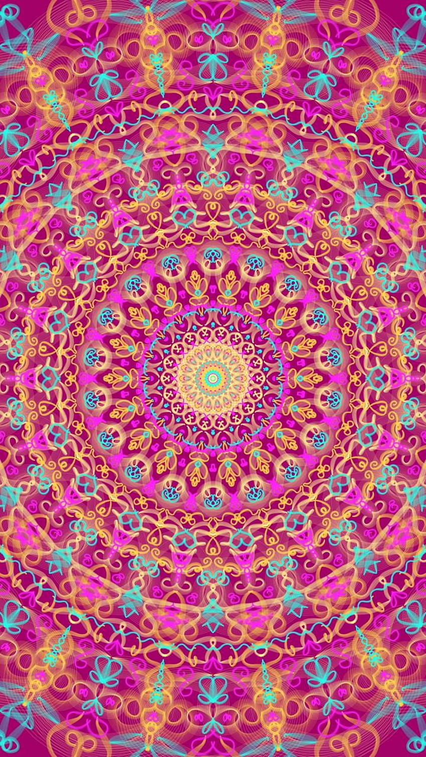Pink mandala, Mandala Pattern HD phone wallpaper