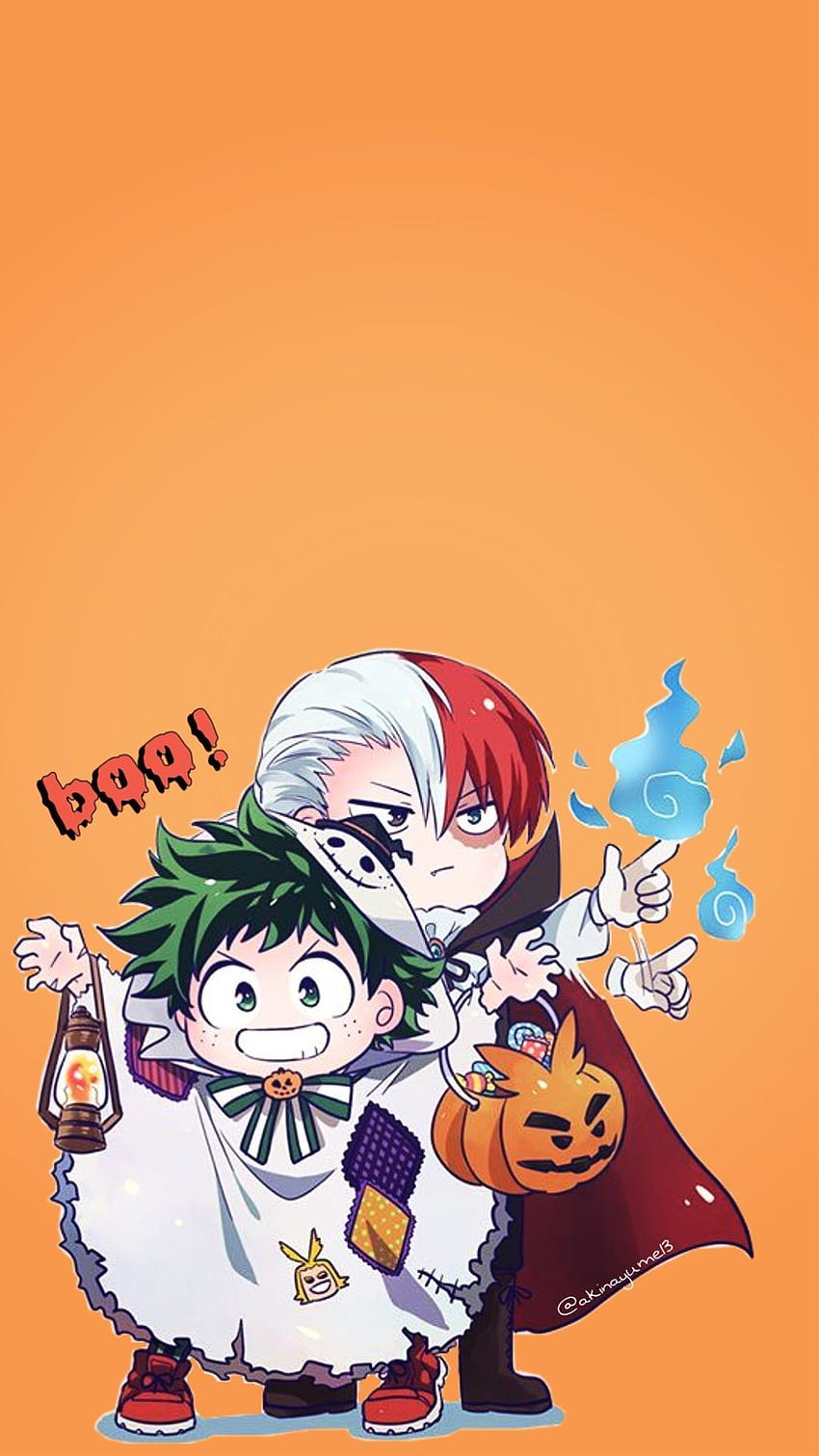 Todoroki Halloween, MHA Halloween HD phone wallpaper