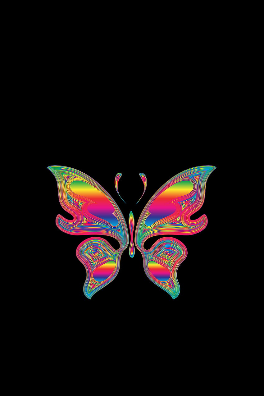 Shine, Multicolored, Motley, Minimalism, Brilliance, Butterfly, Prismatic, Chromatic HD phone wallpaper