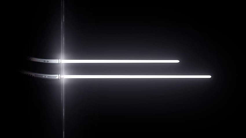 Białe miecze świetlne Ahsoki Zapłon wideo na żywo w tle Tapeta HD