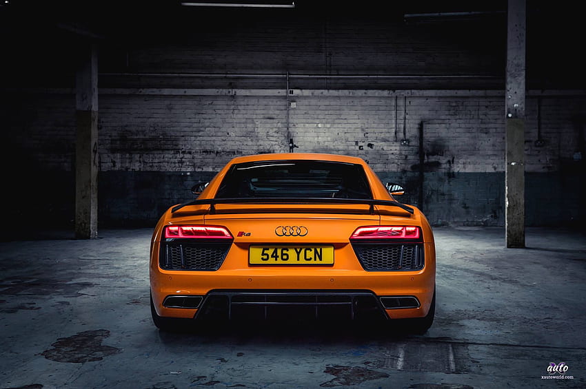 Orange Audi R8 (2017) HD wallpaper | Pxfuel